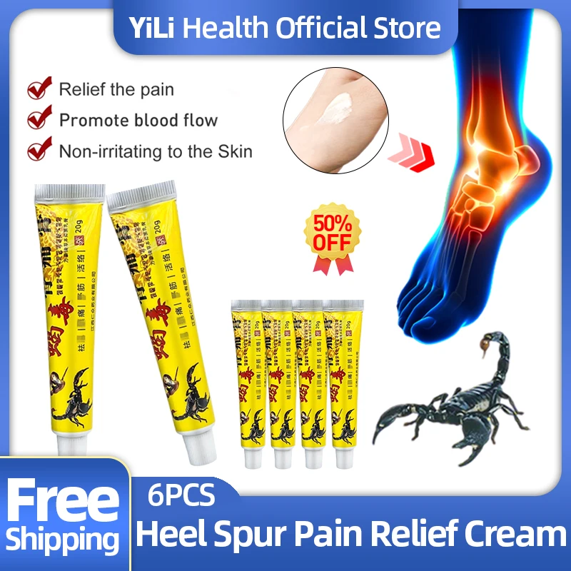 

Heel Pain Relief Scorpion Cream Apply To Fasciitis Plantar Achilles Tendonitis Chinese Medicine Heel Spurs Treatment Ointment