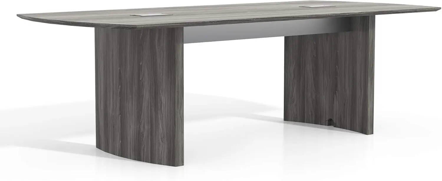 Modern Office Conference Meeting Room Table 8' Gray Steel Maximum Weight Recommendation 250 Pounds