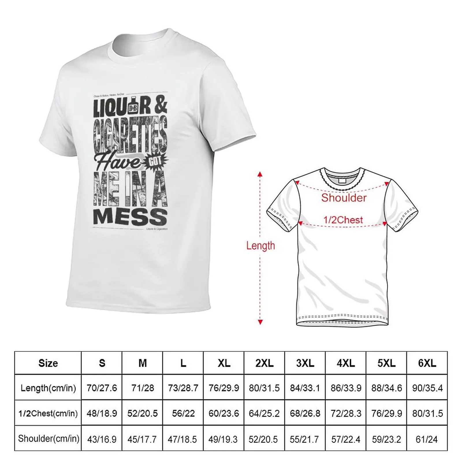 Liquor & Cigarettes Chase & Status, Hedex & ArrDee T-Shirt anime t shirts for man cotton t shirts man 100% T-shirt