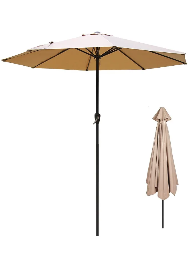 Outdoor Umbrella 2.6M Steel Pole UPF50+ Protection Large Sun Shade Balcony Parasol for Outdoor Garden Backyard （no base）