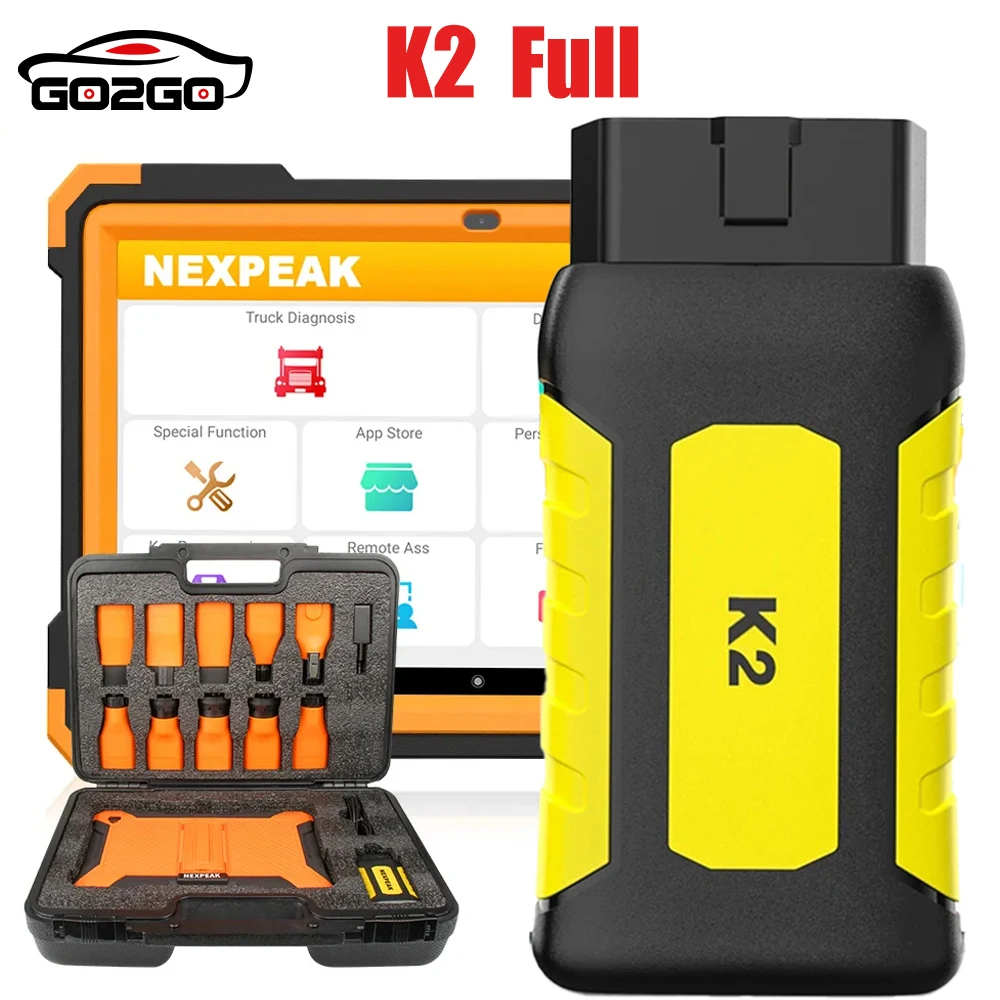 

NEXPEAK K2 Heavy Duty Truck Diagnostic Scanner Engine ABS Airbag DPF Cluster Calibration Full System Truck Diesel OBD Diagnostic