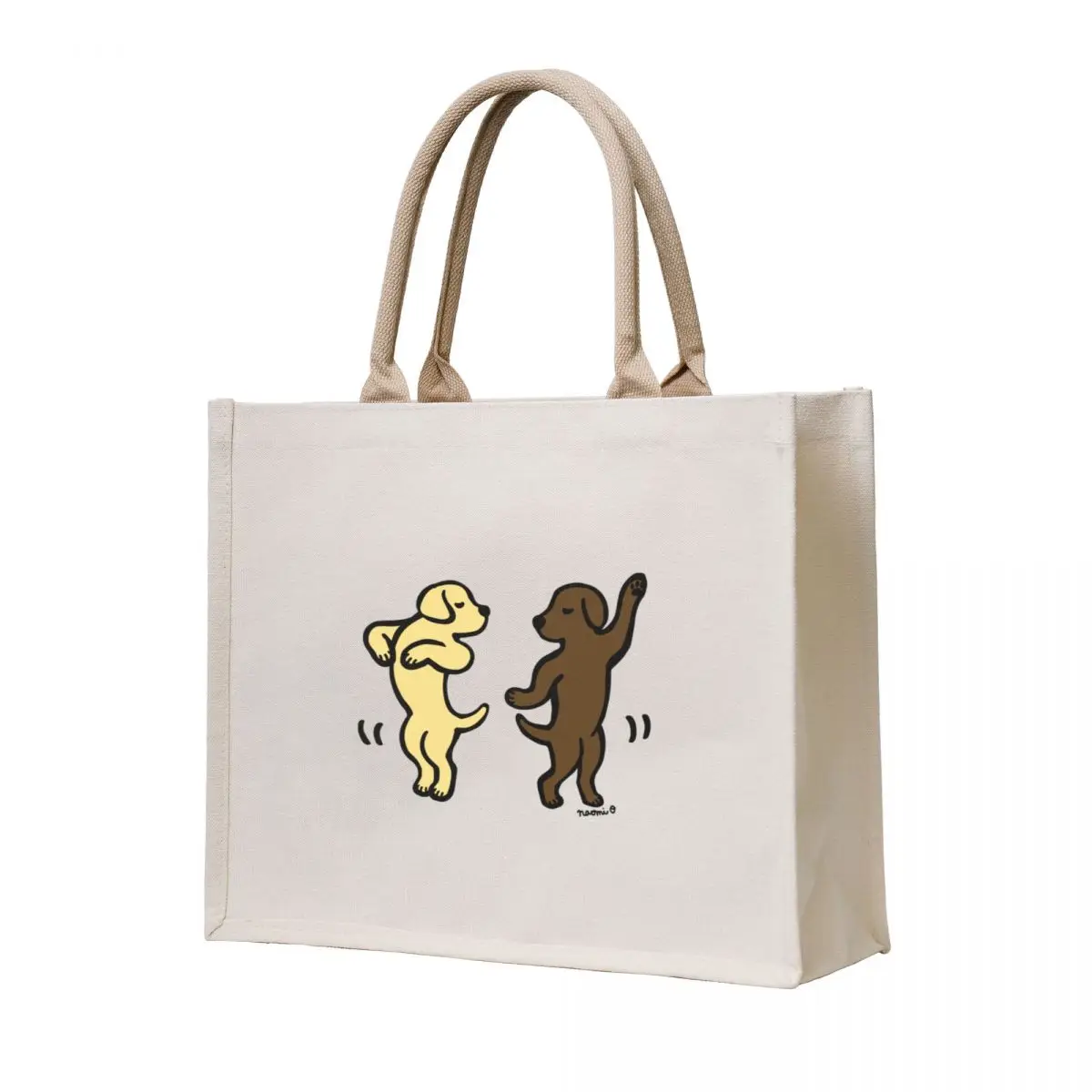 Dance Yellow Labrador and Chocolate Labrador Tote Bag shopper bag women tote bag women tote custom sacs de shopping
