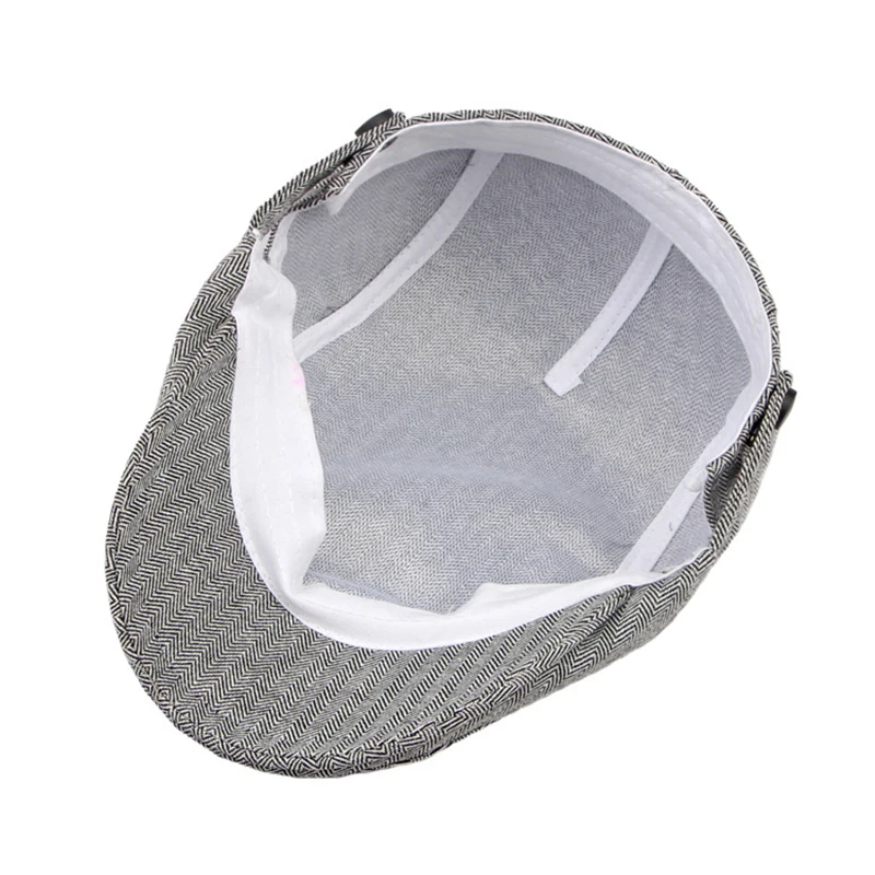 Men's Flat Hat Summer Tweed Peaky Blinders Beret Hat Women Flat Peaked Hat Newsboy Hat for Women Herringbone Driver Caps 5