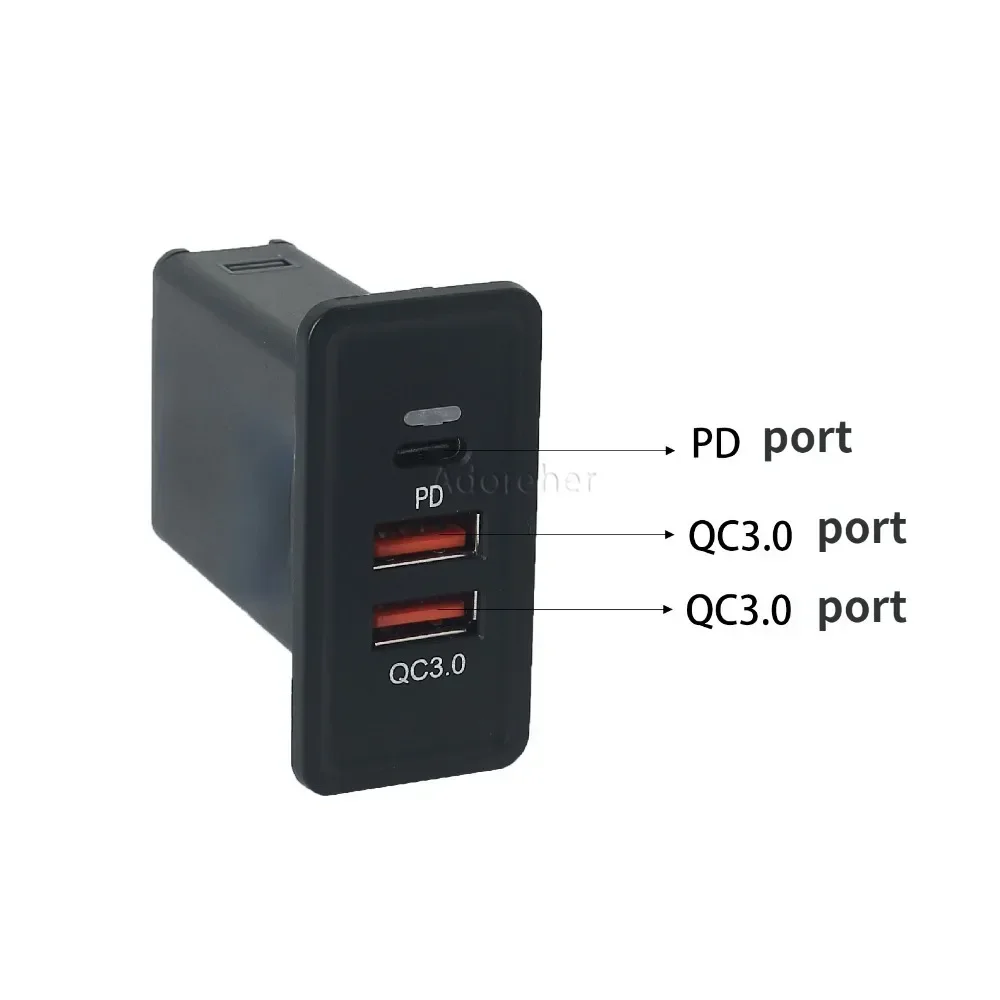 USB Interface Socket Fast Car Charger Quick Charge Car Charging Adapter Use for VW Golf 7 Accessories