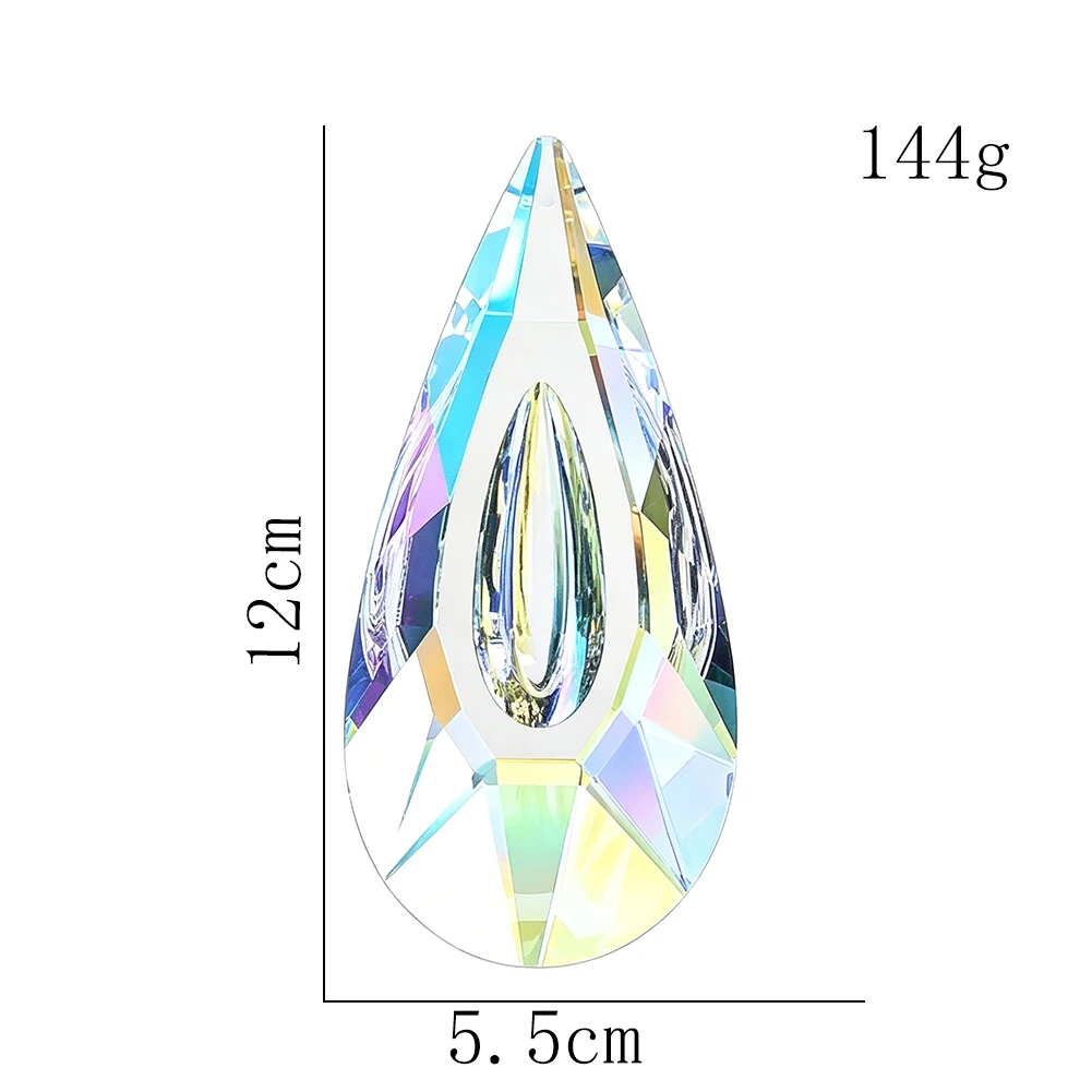 

E9 120mm Crystal Suncatcher Window Hanging AB Colored Glass Faceted Prism Sun Lover Rainbow Display Maker Pendant Garden Decor