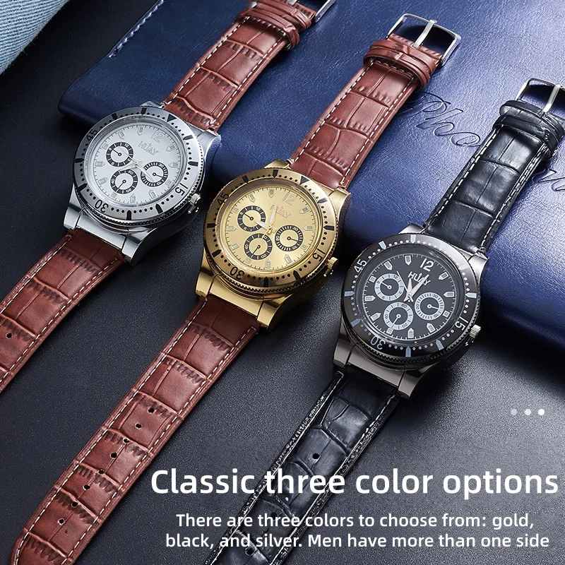 

Creative Fashion Watch Cigarette Lighter Tungsten Wire Ignition USB Charging Metal Windproof Men's High-end Personalized Gift