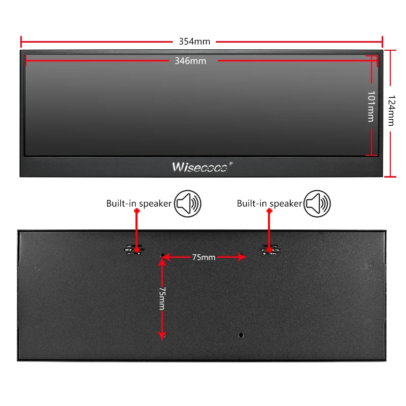 Fissuraminants echeads-Moniteur portable UHD, écran tactile IPS, écran de jeu, 14 pouces, 4K, 3840*1100, 500CD/m², ordinateur portable, téléphone, PC, TV, Aida64, CPU, GPU