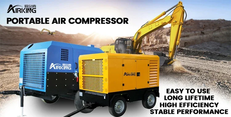 Efficient And Flexible 706Cfm 261Psi Diesel Rotary Screw Air Compressor 194Kw Mobile Air Compressor