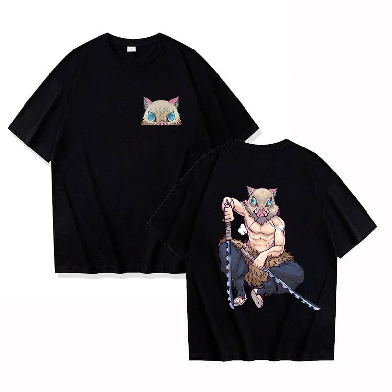 New Anime Hashibira Inosuke Graphic Print Shirt Tees Summer T-shirt Short Sleeve Fashion Personality Y2k Streetwear Casual Tops