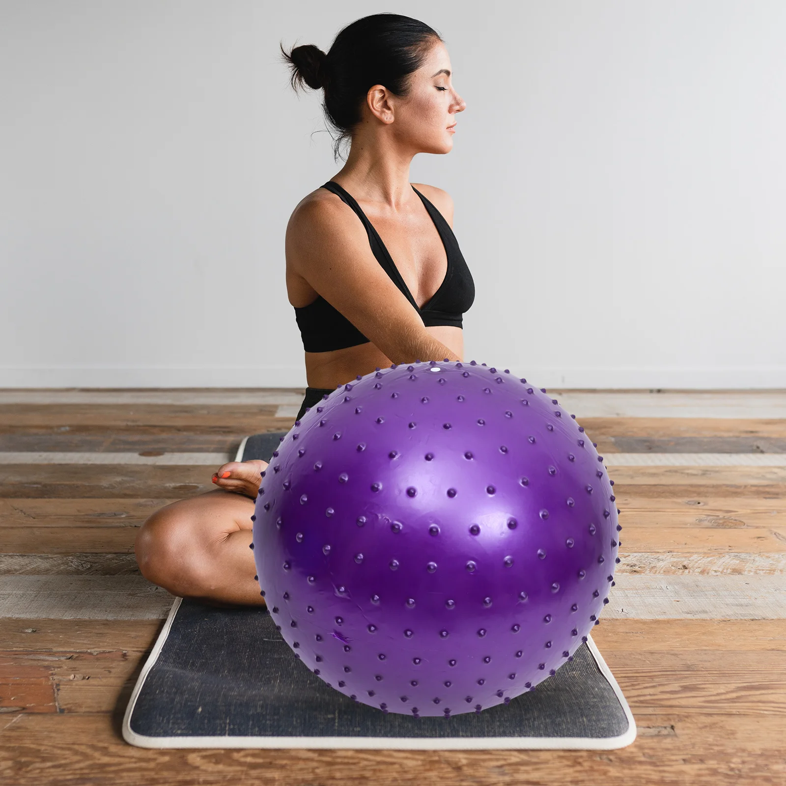 كرة تدليك مدمجة للاستقرار واليوجا واللياقة البدنية وتدريبات الحمل والاسترخاء العضلات وكرة اللياقة البدنية #5