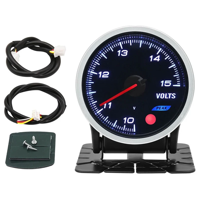 1 Pcs 7 Colors Backlight Car Volt Meters 52Mm Boost Gauge Turbo Pressure Gauge 12V Voltmeter Gauge