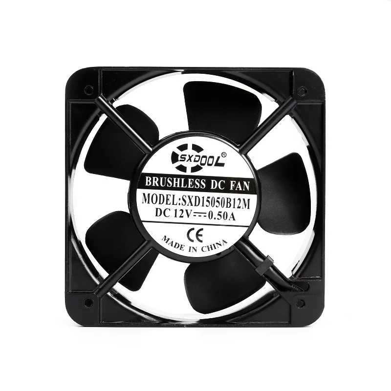 Powerful DC 12V pwm Fan Strong Air Flow 150mm 15050 150*150*50mm 12V 0.50A for bitcoin miner