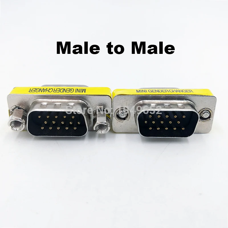 10Pcs DB15 DB9 MINI GENDER CHANGER data cable connector convert plug VGA Plug connector 15pin port socket