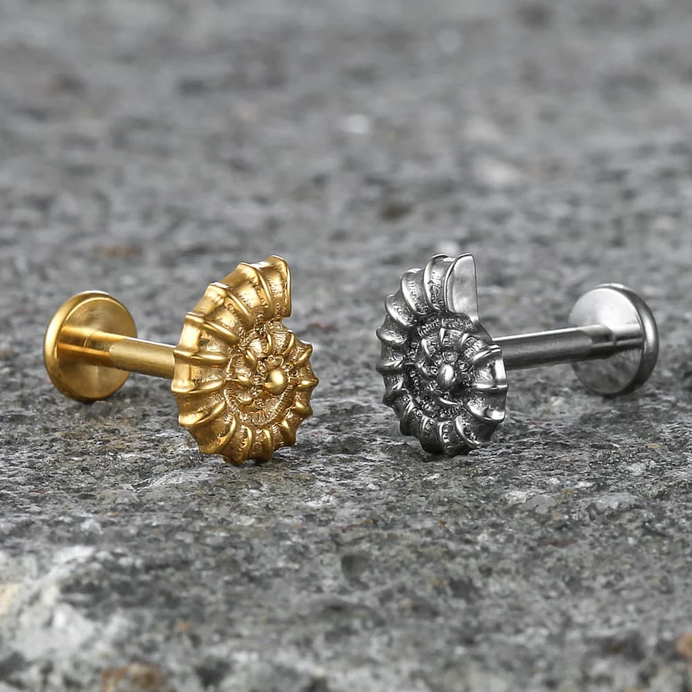 ASTM F136 Titanium Tiny Conch Stud Earring, Body Piercing