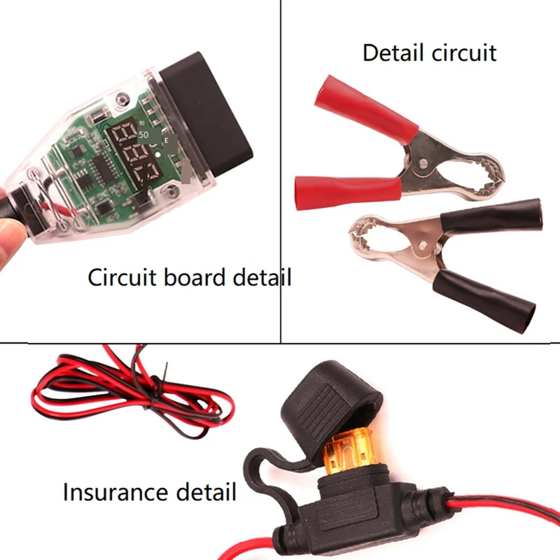 Car OBD2 ECU Connector Battery Saver Auto ECU Memory Savers Automotive OBD 2 Emergency Electrical Plug Car Fuel Save