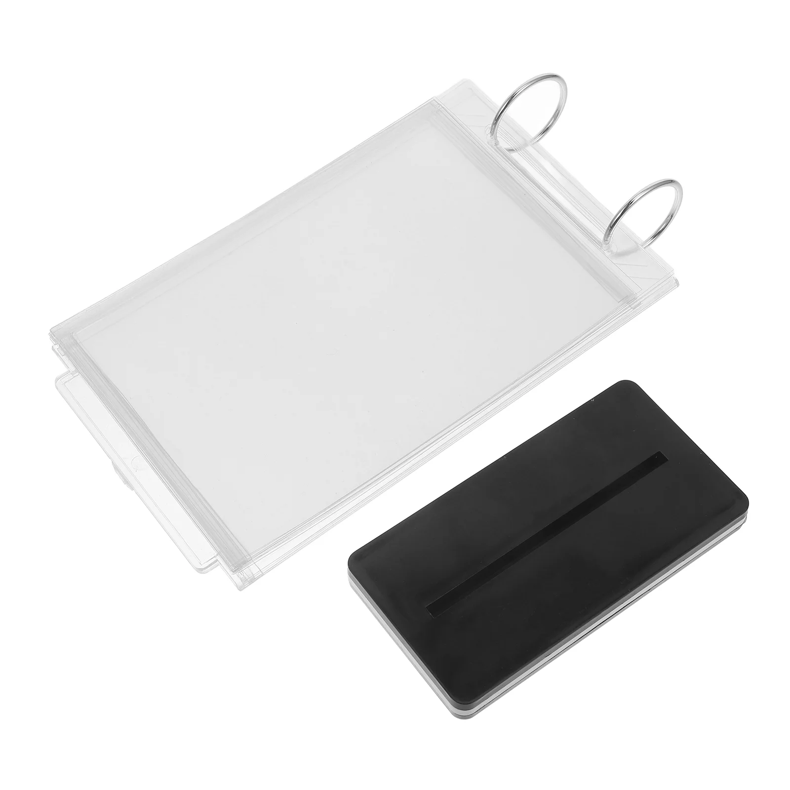 Menu Display Stand Sign Rack Holders Desktop Label with Base Iron Pvc Office Picture for Tables