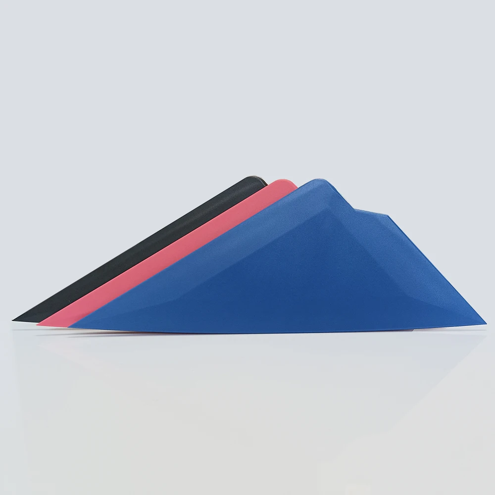 3 Hardness Car Corner Triangle Squeegee Plastic Card Scraper Tight Spaces Wrap Vinyl Curves Slot Tint Tool S05