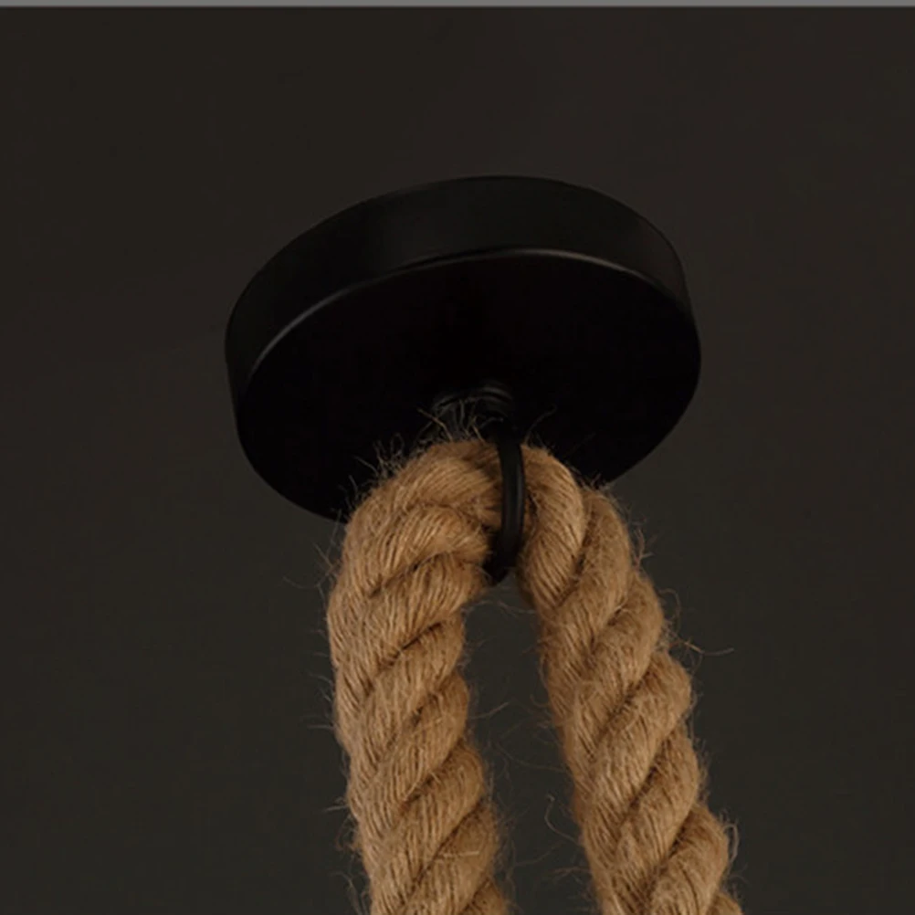 

Single Head Hemp Rope Pendant Lamp 0.5m Rustic Hanging Light Durable Decorative Lighting for Home Cafe Bar Restaurant
