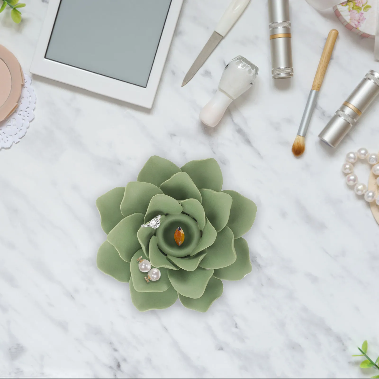 Ceramic Jewelry Tray Ring Holder Compact Size Jewelry Dish Organizer Trinket Tray Trinket Dish view 4