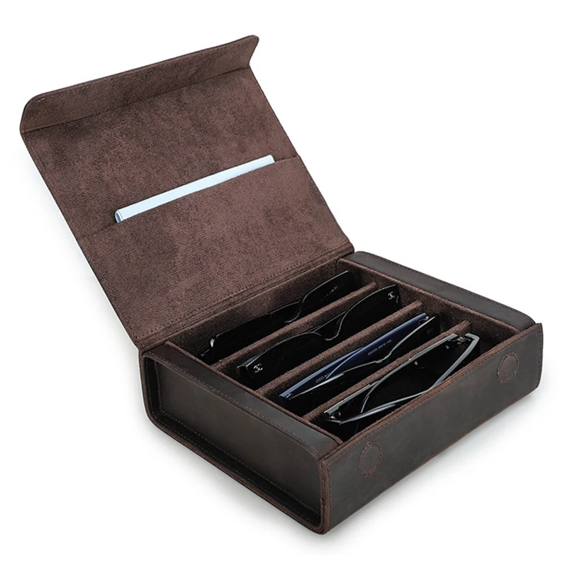 Etui-a-lunettes-de-soleil-magnetique-a-4-fentes-doublure-en-daim-organisateur-de-rangement-de-lunettes-portable-retro-en-cuir-de-vache-veritable-porte-lunettes