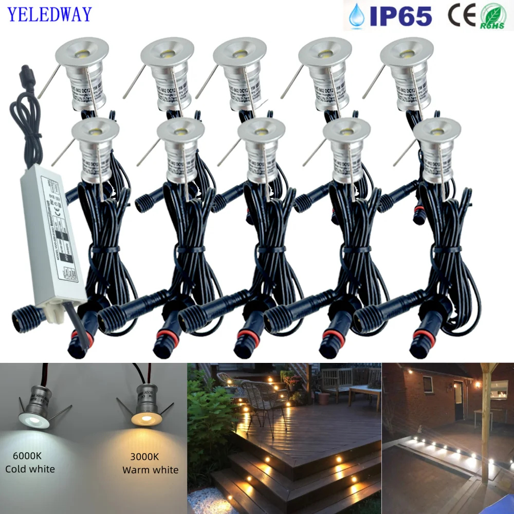 

Low Voltage Deck Lights 12V 10/18-Pack Patio Led Deck Lighting Outdoor Garden Fencing Porch Stairs Villa Decor Spotlights 240V