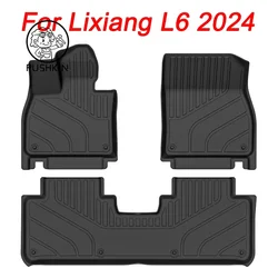 Car Floor Mats for Lixiang L6 2024 Waterproof Non-slip Foot Pad TPE Car Carpet Black Floor Liners Wholesale