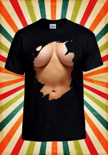 

Big Boobs Sexy Stomach Pack T shirt Men Women Unisex Baseball T Shirt Top 3307