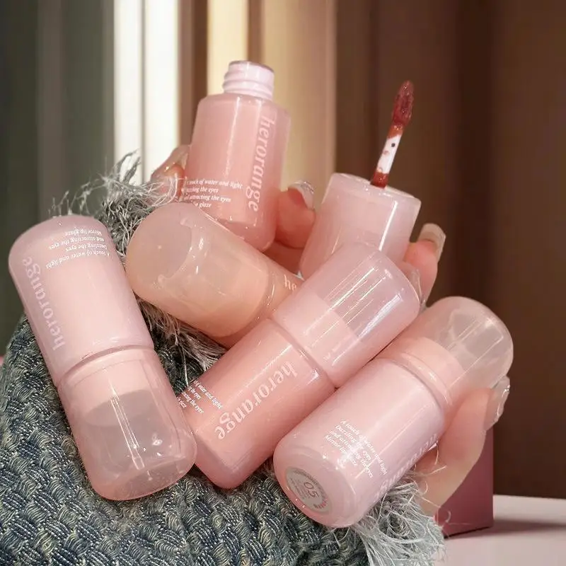 HERORANGE Lucidalabbra Idratante Effetto Specchio – Tinta Labbra in Gel Volumizzante per Labbra Idratate e Colorate