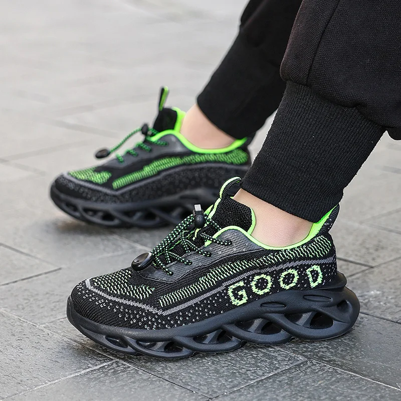 Spring Summer Fashion Children's Running Shoes Breathable Weaving Sports Shoes Boys Trainers Platform Outdoor Sneakers Kids 2026