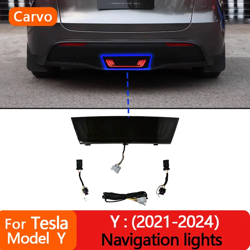 

LED Rear Brake Light For Tesla Mode Y 21-24 Navigation Lights, Rear Bumper Lights Warning Stop Lamp Safety Exterior Accessories