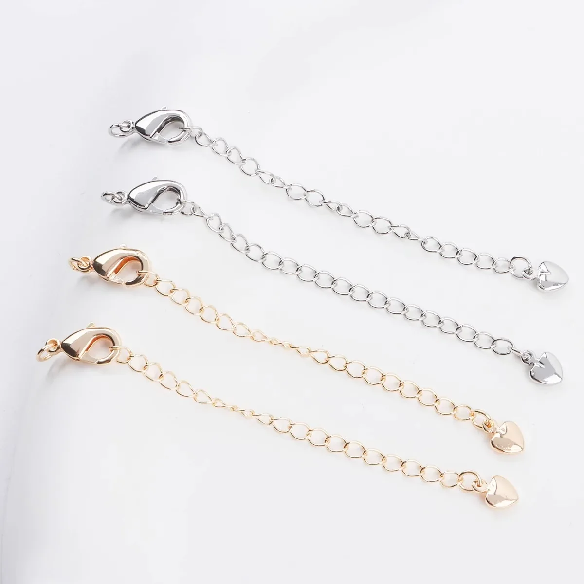

18K Copper-plated Gold Color Lobster Buckle Extension Chain Handmade DIY Bracelet Connecting Tail Chain Jewelry Accessories