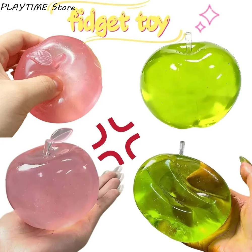 Blue Coconut Oil Squishy Ball Transparent Soft Ball Quick-rebound Squeeze Toy Quick-rebound Clear Jelly Maltose Squishy Toy