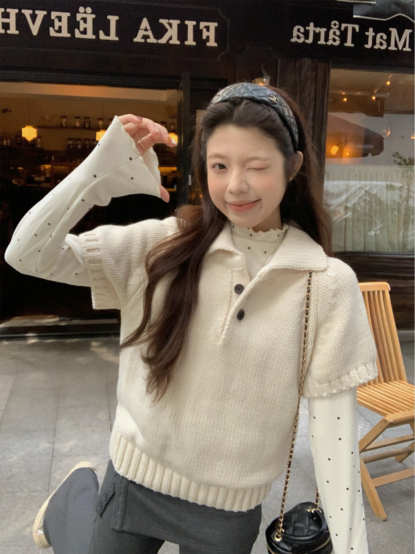 

Жилет-свитер Su San San в корейском стиле, вязаный, женский, осенне-зимний, новый, модный, повседневный, укороченный