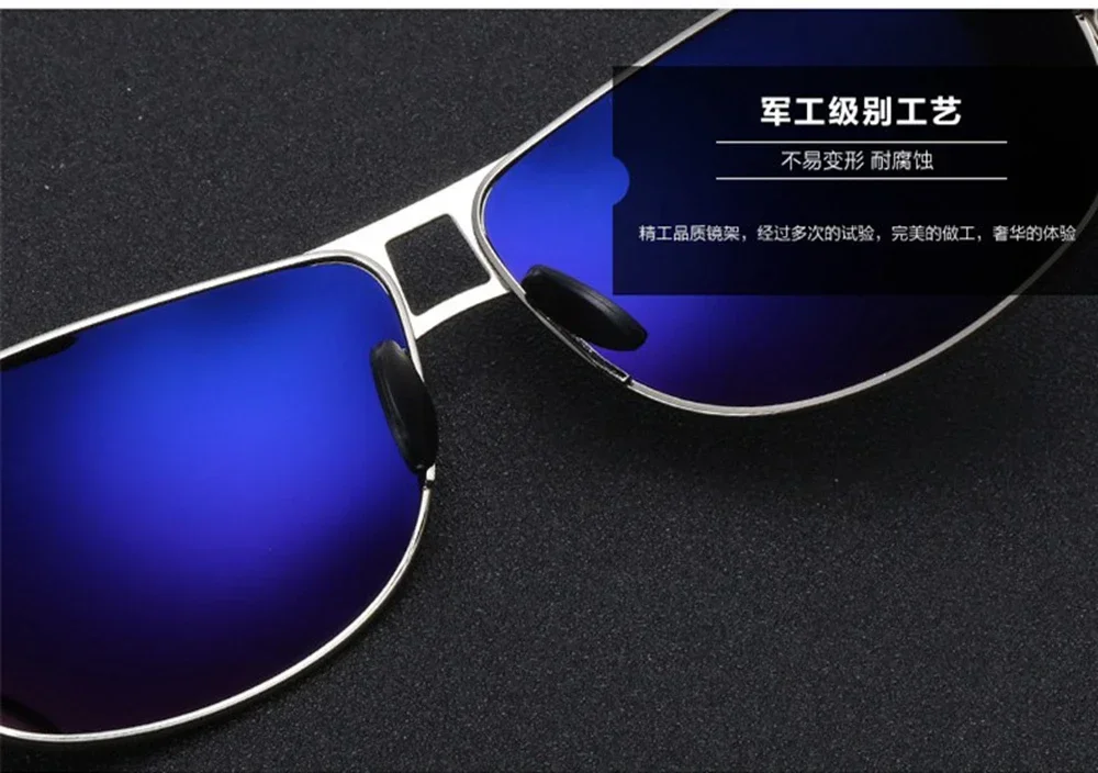 Hollow Rectangle Inner Coating Sports Driving Mens Polarized Sunglasses Tac Enhanced Polarised Sun Glasses UV400