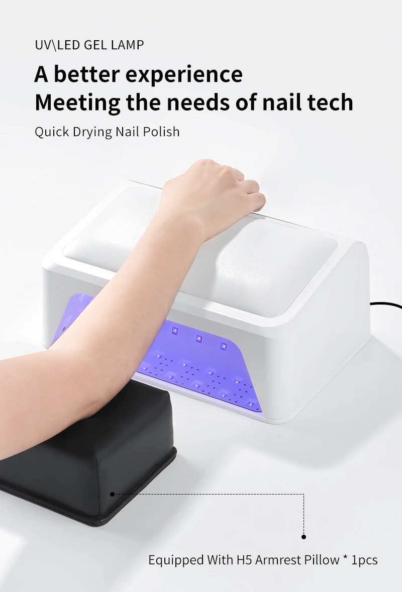 Professional 72W High Power UV LED Nail Lamp Gel Dryer Salon Nail Art Machine Plastic White Electric Curing Equipment Wholesale