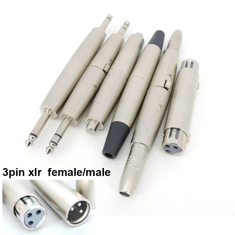 3pin XLR Male female to Microphone 1/4