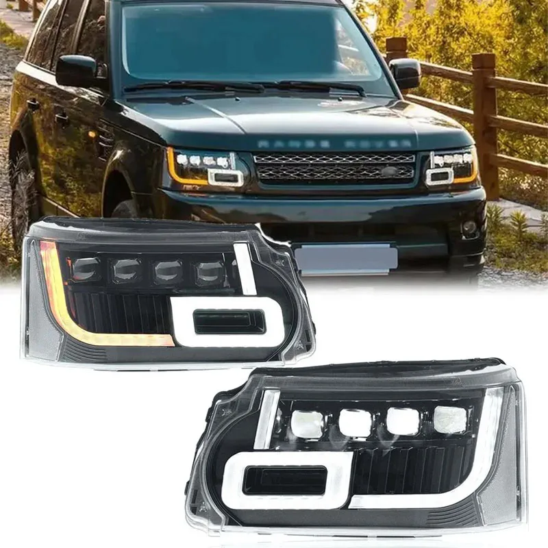 

Для Land Rover Range Rover светодиодные фары 2010 2011 2012 2013 Sport L320 Vogue L322 аксессуары Обновление светодиодного переднего фонаря в сборе