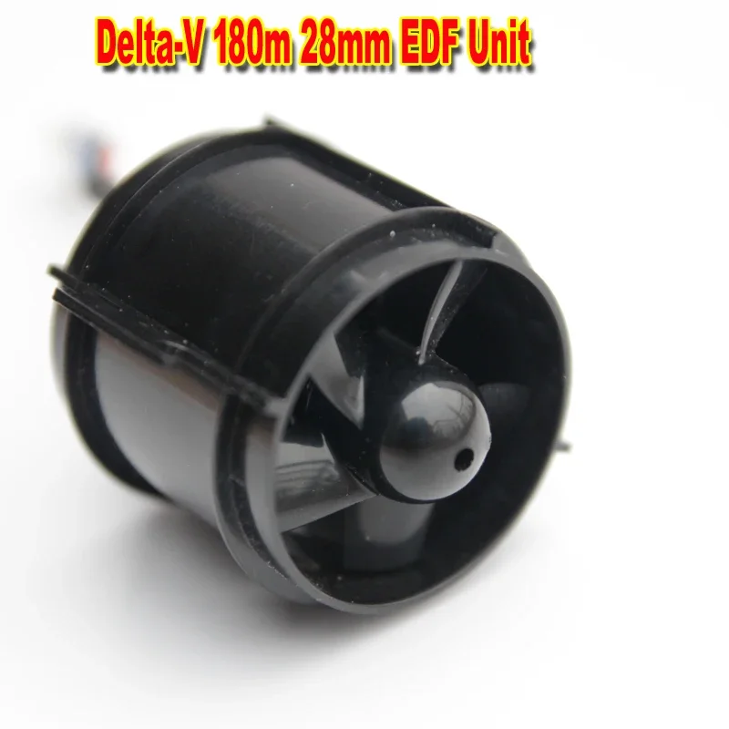 DELTA-V 180m 28mm 5-Blade EDF Unit 10mm 11750KV Brushless Inner Rotor Motor for E-flite UMX MiG 15 RC Airplane Fixed-Wing