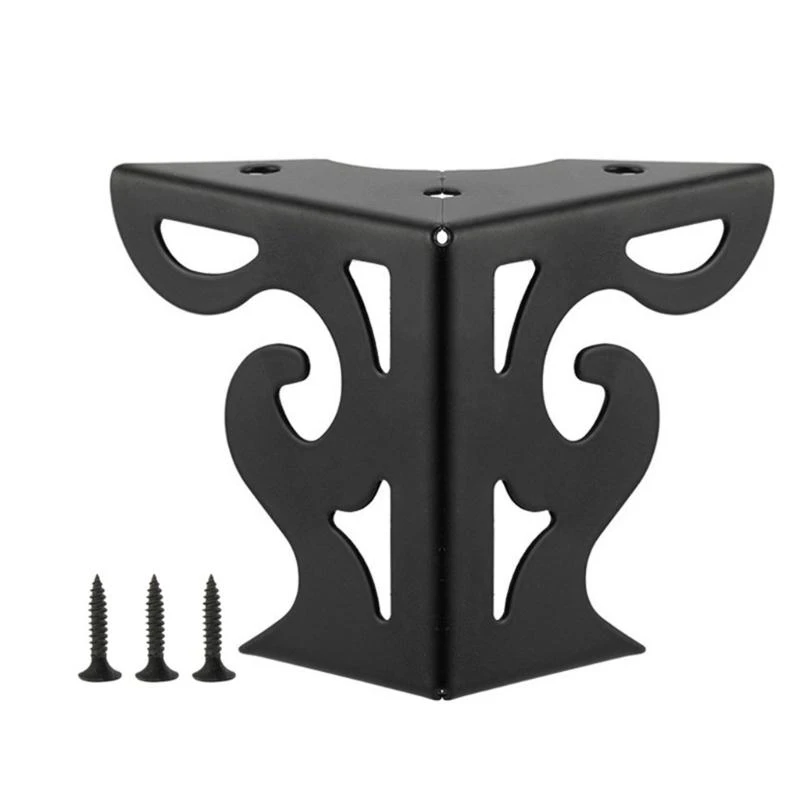 

Modern Hollows Out Metal Furniture Legs Black Finish Contemporary Iron Furniture Leg for Sofa Table Cabinet Be