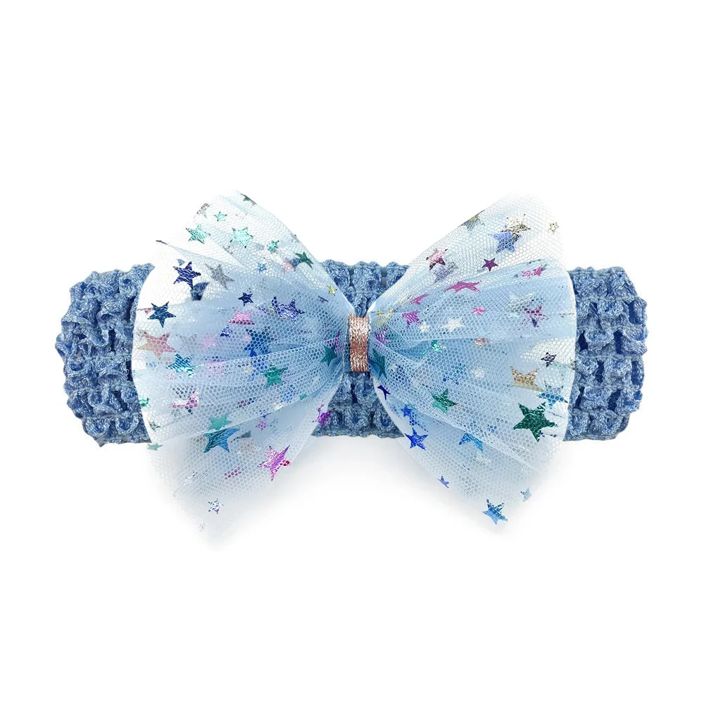 30/50Pcs Pet Dog Flowers Bowtie with Elastic Band Star Mesh Style Bows Dog Grooming Product for Small Middle Large Dog Bowties