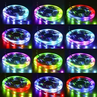 WS2812B 5050 RGBIC Smart LED Strip WS2812 Individually Addressable IC 30/60/144Pixels/Leds/m Light DC5V Black IP30/67 Waterproof 5