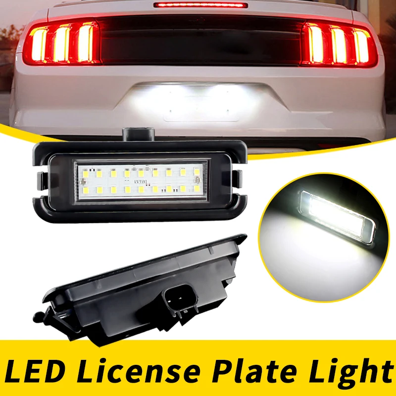 2PCS Canbus For Ford Mustang 2010 2011 2012 2013 2014 2015 2016 2017 2018 2019 White Canbus Rear Led License Plate Lights Lamps