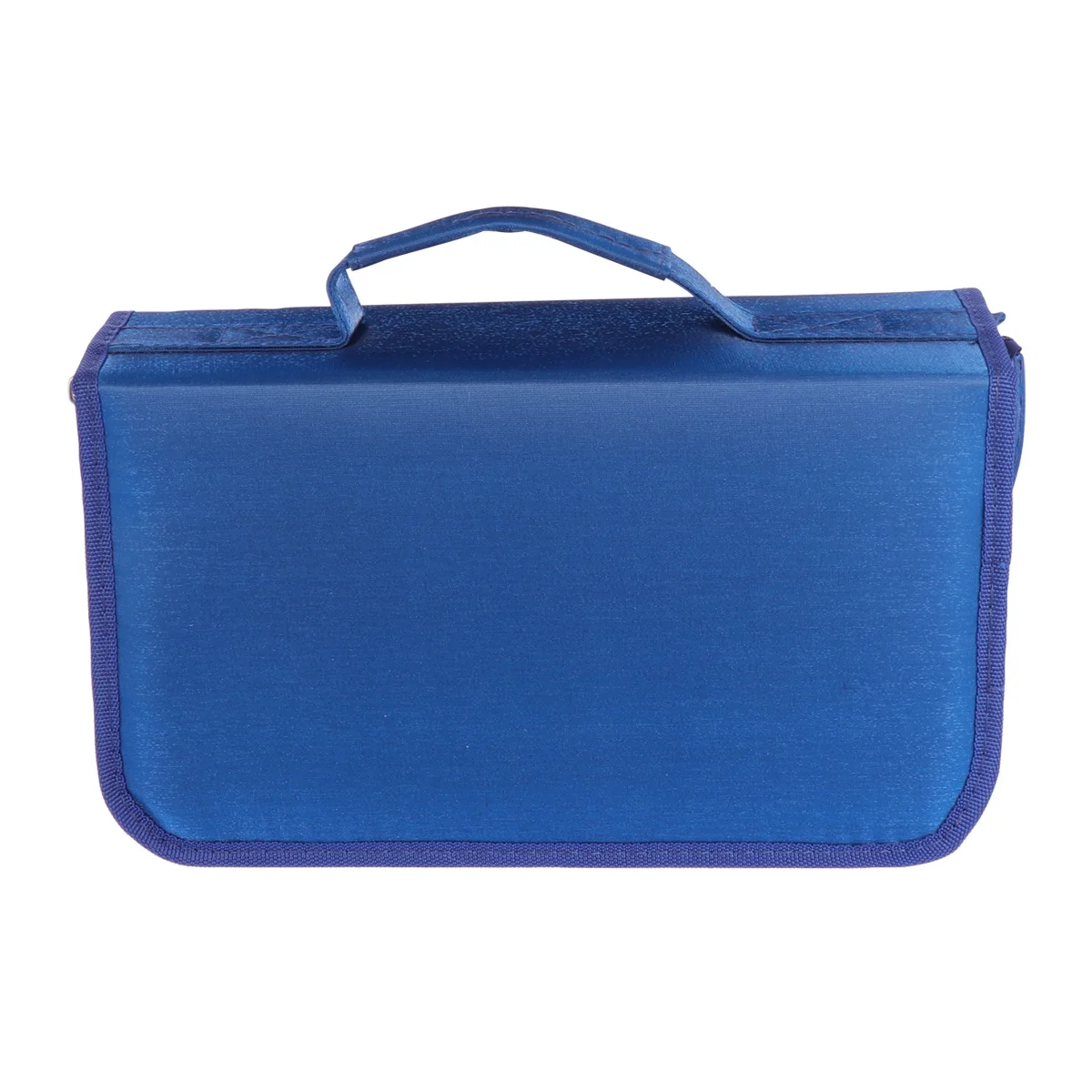 

Cd Storage Bag Large Capacity Dvd Organizer Smooth Wear Resistant Moistproof Zipper Closure for Home Car Use Blue