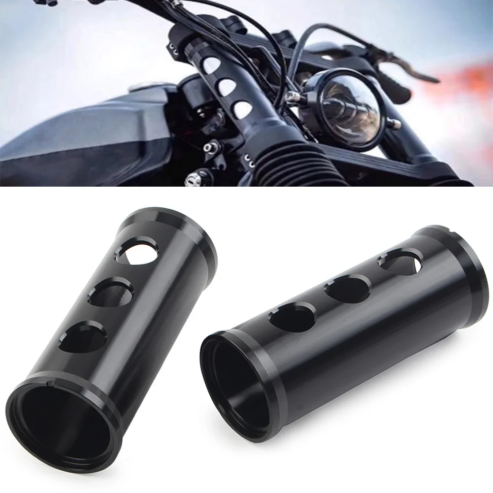 

2Pcs Motorcycle Aluminum Fork Upper Cover Front Shock Absorber Pipe Cover For Harley Softail Street Bob 2018 2019 2020 2021 2022