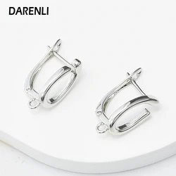 DARENLI DIY 18K Gold Plated Brass Earring Hooks Clasps Accessories Earwire Fixtures Basic Fastener Anti-Allergy Jewelry Supplies