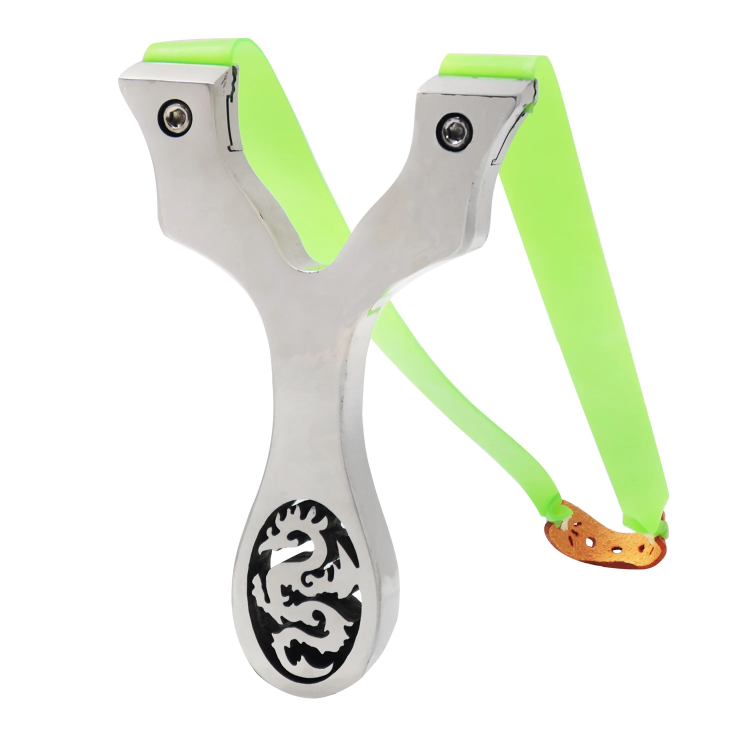 

Silver Shiny Stainless Steel All-metal Slingshot High-quality Precision Hunting Portable Slingshot Outdoor Shooting Catapult