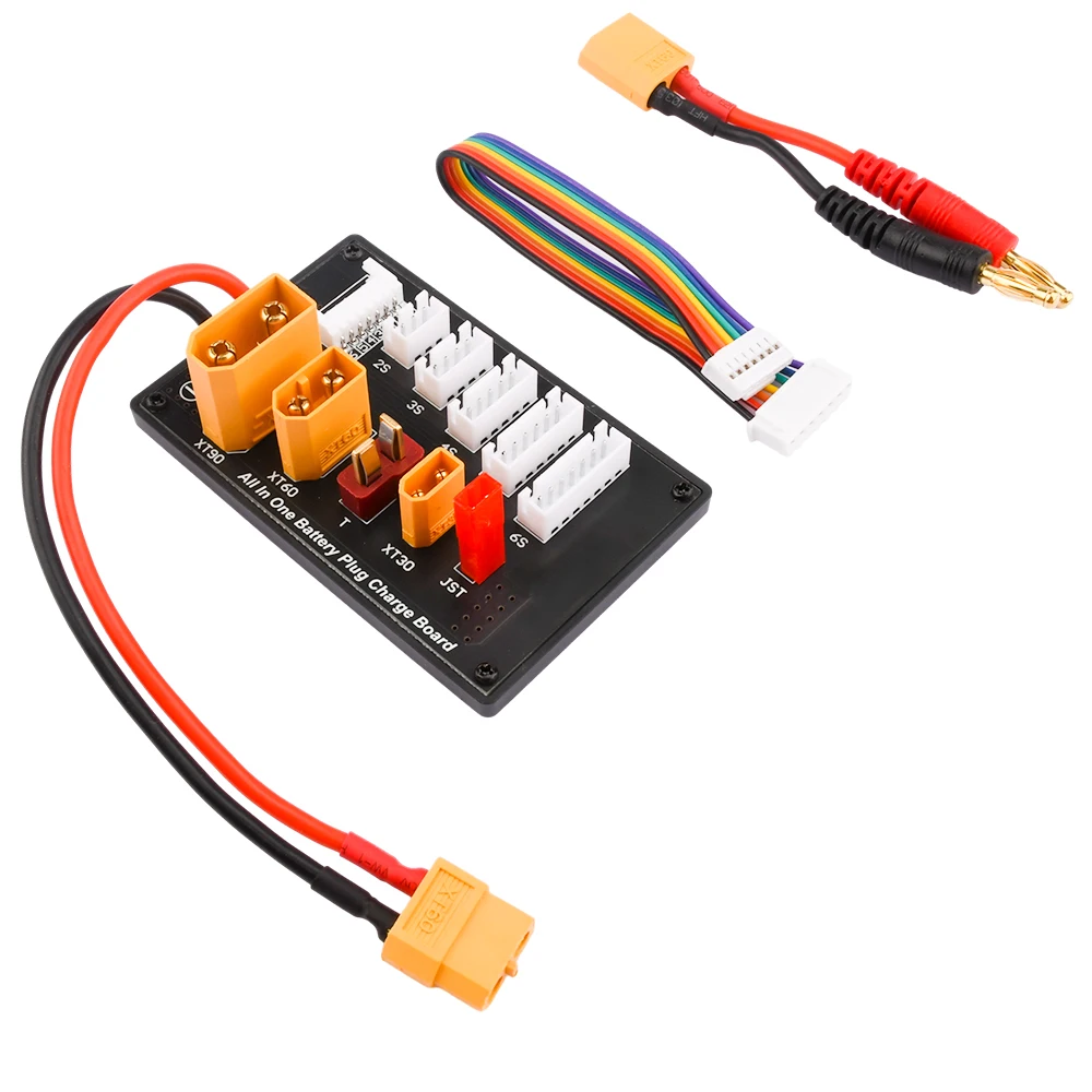 Parallele Ladeplatte für Lipo-Akkus 2-6S mit XT30 XT60 XT90 Anschlüssen Hochwertiger RC-Akku-Ladeadapter
