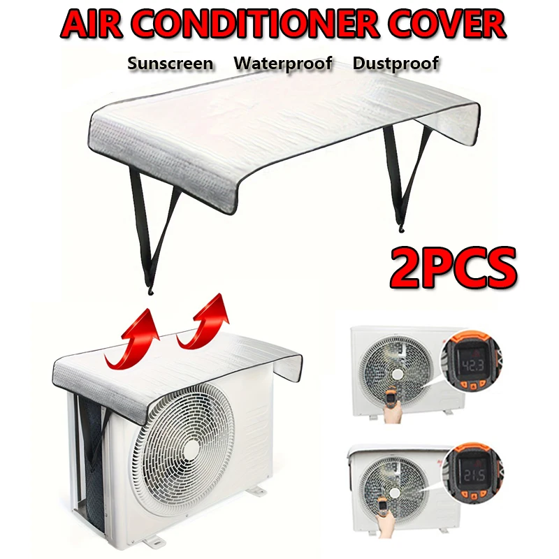 

46x95CM Air Conditioning Cover Outdoor Sun Rainproof Anti-Dust Anti-Snow Cleaning Cover Home Air Conditioner Keep Cleaning Tools