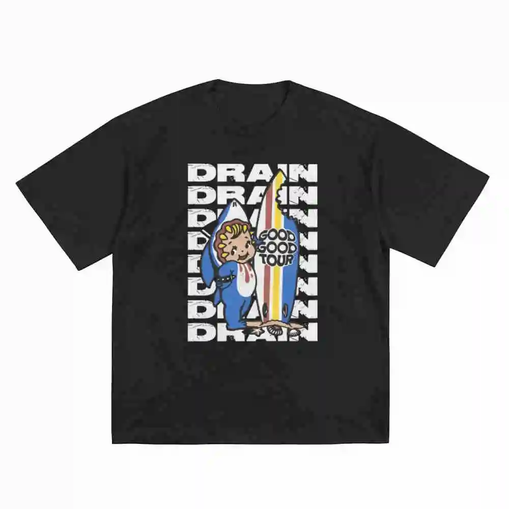 Vintage Drain Band Short Sleeve Tee 100% Cotton T-Shirt