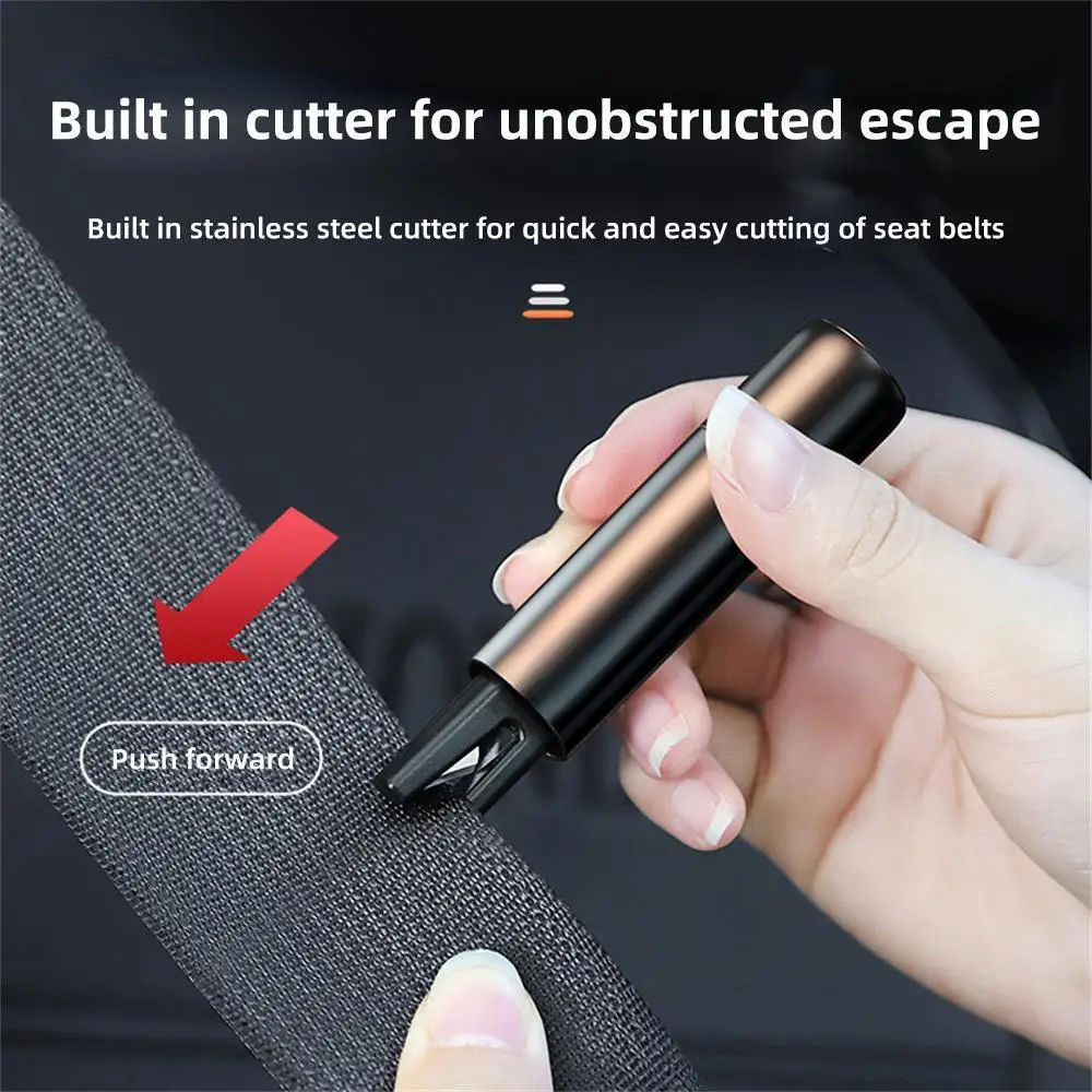 2 In 1 Car Safety Hammer Emergency Glass Breaker Cut The Seat Belt High Hardness Tungsten Steel Rescue Tool Auto Accessories